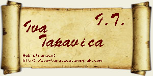 Iva Tapavica vizit kartica